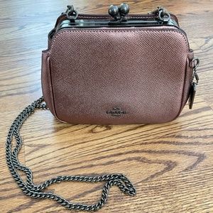 Coach Metallic Purse with Chain Strap